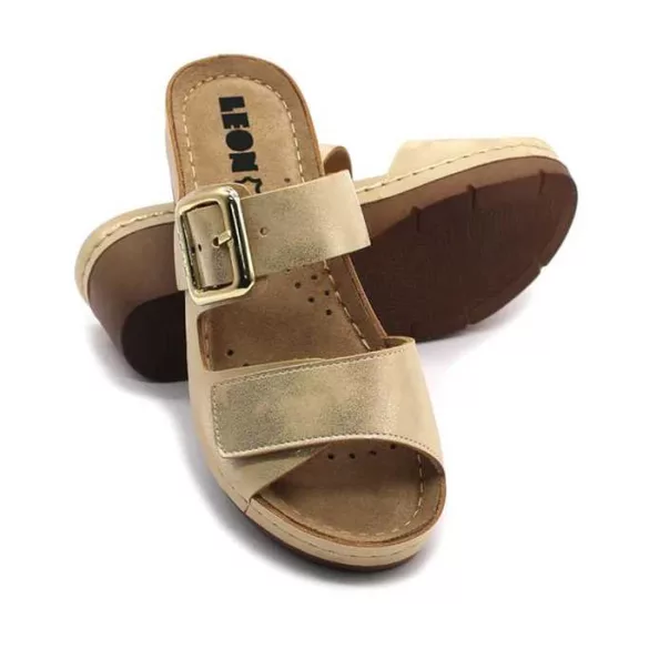 Leon Comfort női papucs - 1110 arany