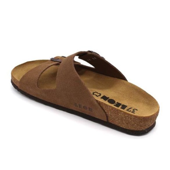Leon Comfort női papucs - 4010 Barna-velur