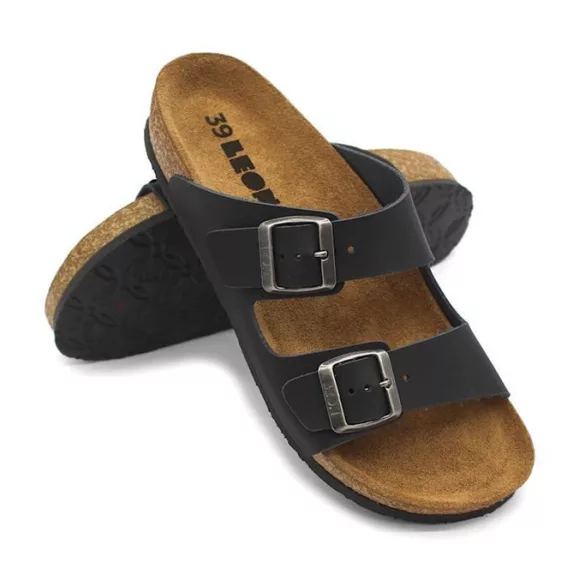 Leon Comfort női papucs - 4010 Fekete-bak