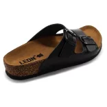 Leon Comfort férfi papucs - 4703 fekete-bak