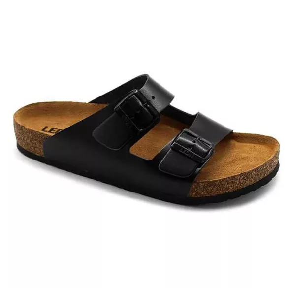 Leon Comfort férfi papucs - 4703 fekete-bak