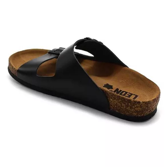 Leon Comfort férfi papucs - 4703 fekete-bak