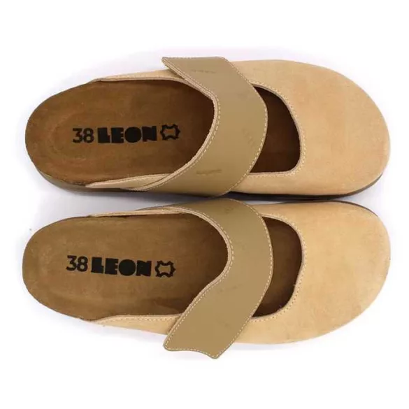 Leon Comfort női papucs - 6002 bezs