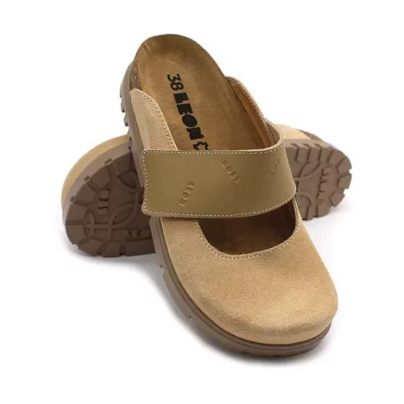 Leon Comfort női papucs - 6002 bezs