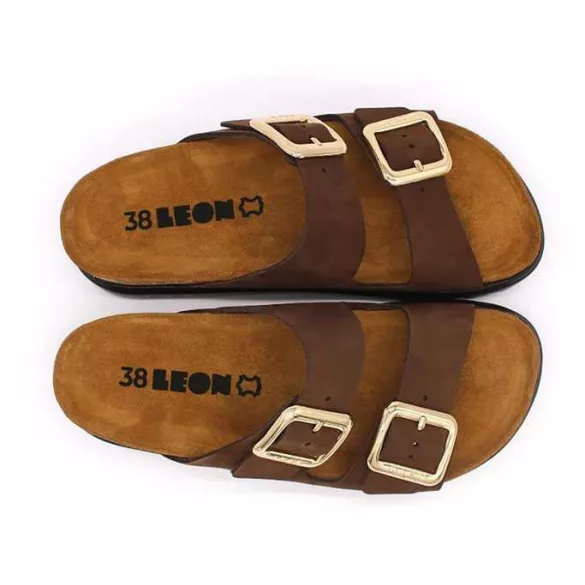 Leon Comfort női papucs - 6011 barna