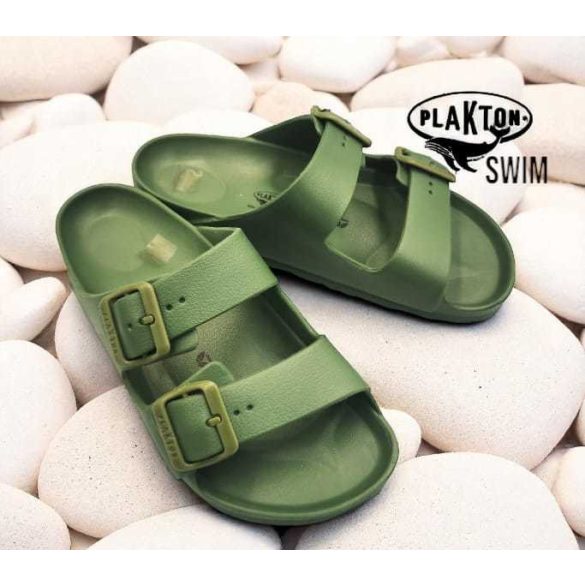 Plakton női papucs - 760010-Kaki