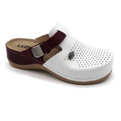 Leon Comfort női papucs - 901 Feher-Piros