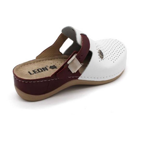 Leon Comfort női papucs - 901 Feher-Piros