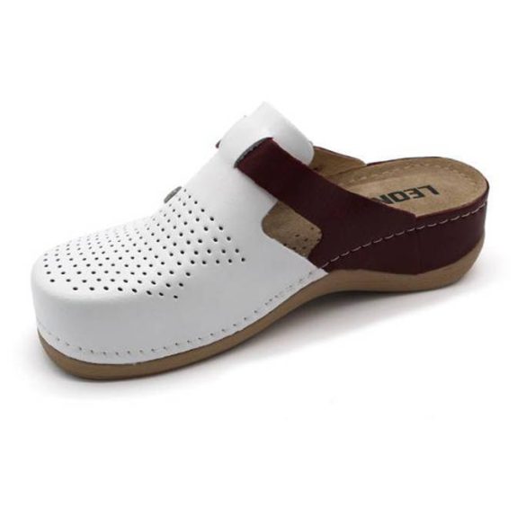 Leon Comfort női papucs - 901 Feher-Piros