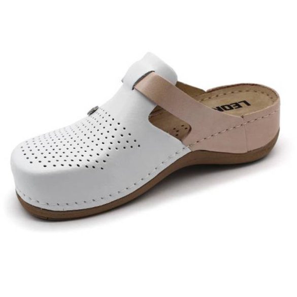 Leon Comfort női papucs - 901 Feher-Puder
