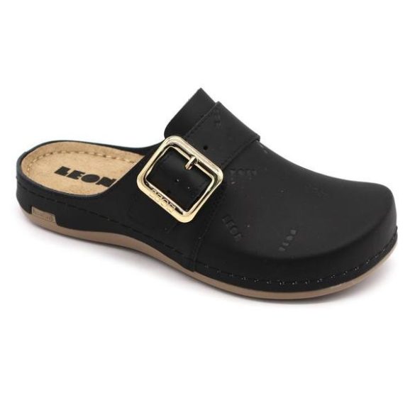 Leon Comfort női papucs - 971 fekete-bakkar