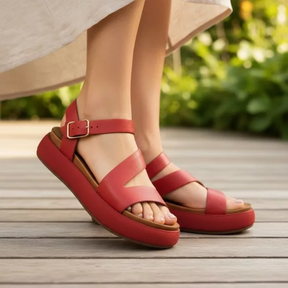 Inuovo női szandál - A96001 Raspberry