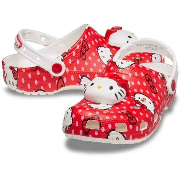 Crocs Hello Kitty Red Classic Clog Unisex papucs - SM-210575-90H