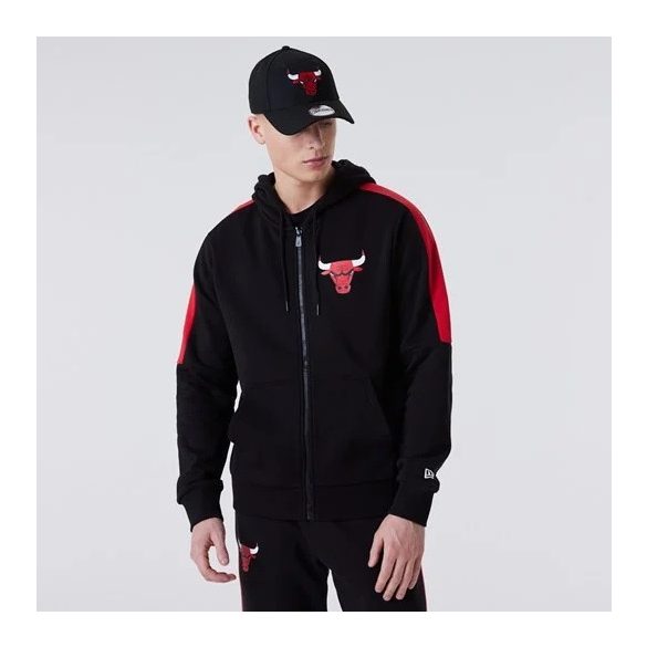 New Era PULOVER NBA FZ PANEL DETAIL HOODY CHIBUL BLK Férfi pulóver - SM-60292313