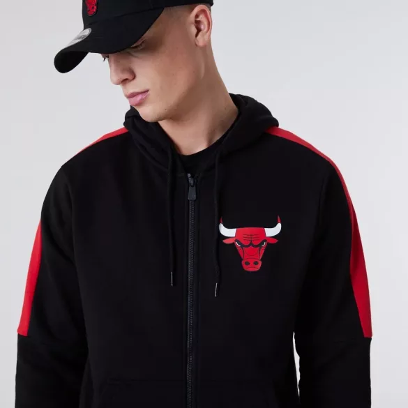 New Era PULOVER NBA FZ PANEL DETAIL HOODY CHIBUL BLK Férfi pulóver - SM-60292313