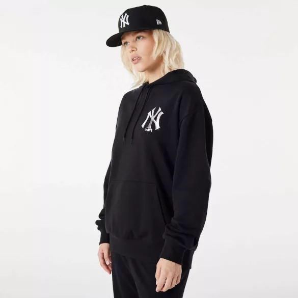 New Era MLB BP METAL PO HOODY NEYYAN BLKMTS Unisex pulóver - SM-60292364