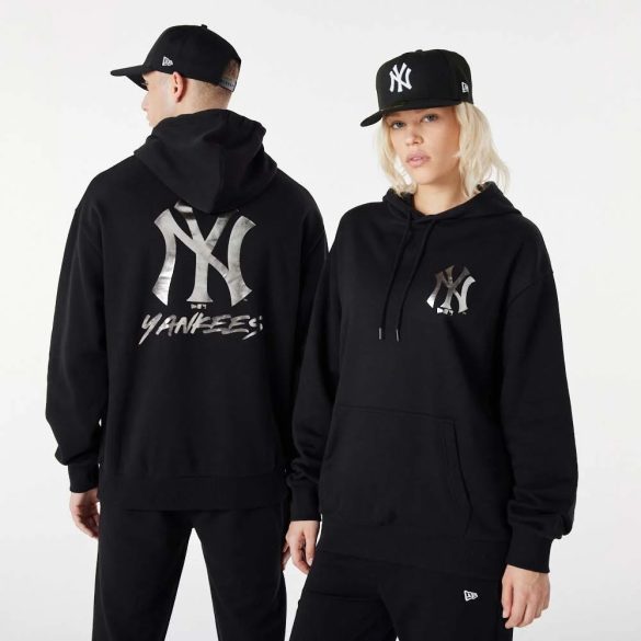 New Era MLB BP METAL PO HOODY NEYYAN BLKMTS Unisex pulóver - SM-60292364