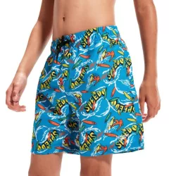   Speedo PRT 15" WSHT JM BLUE/YELLOW (UK) Gyerek rövidnadrág - SM-8-00318714248