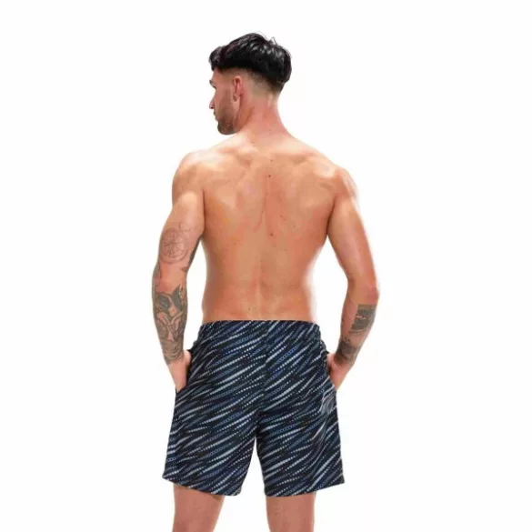 Speedo PRINT LEIS 18" WSHT BLACK/BLUE (UK) Férfi rövidnadrág - SM-8-1345314264