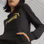 Puma ESS+ Metallic Logo Hoodie Női pulóver - SM-849096-01