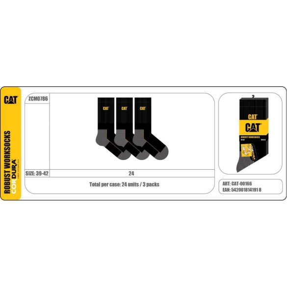 Caterpillar CAT ZCM0786 Robust Munkazokni Unisex zokni - SM-CAT-00166
