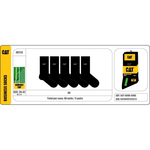 Caterpillar CAT AV226 Business zokni 5-pack Unisex zokni - SM-CAT-960B-500A