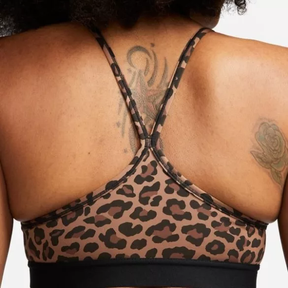 Nike Nike Indy-Womens Light-Support 1-Piece Pad V-Neck Leopard Print Sports Bra Női sportmelltartó - SM-DV9963-256