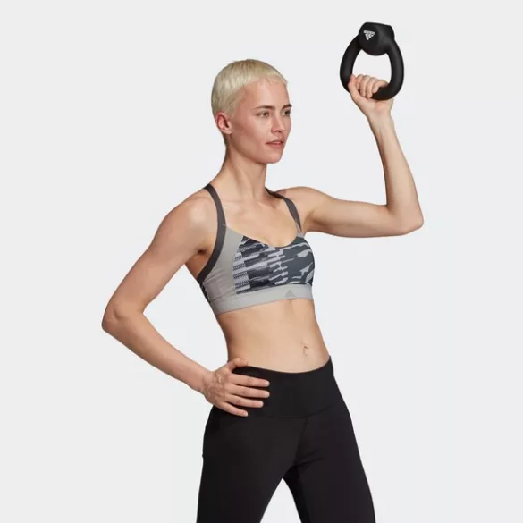 Adidas AM AI Q3 BRA MGSOGR/PRINT Női sportmelltartó - SM-DX7543