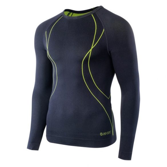HI-TEC IKAR TOP Férfi aláöltözet - SM-IKAR-TOP-BLACK-LIME-PUNCH